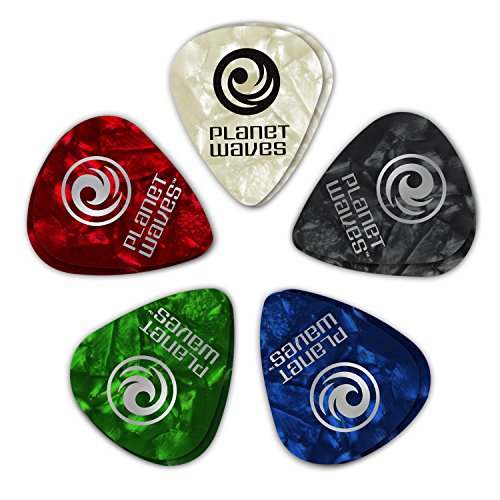 Confezione Da 25 Plettri Extra Duri Assortiti Planet Waves, Di Colore Perla, In Celluloide