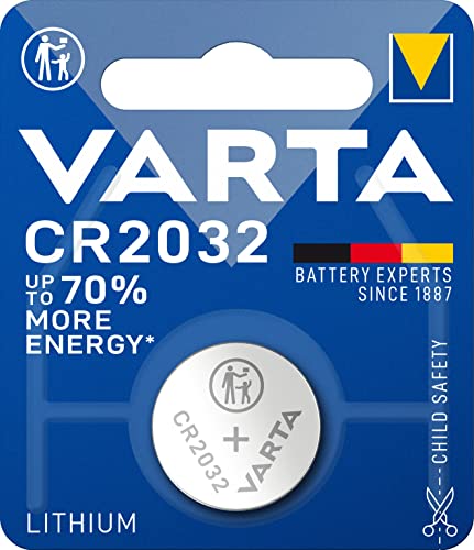 Varta Cr2032 Batteria Al Litio, 3V, 230 Mah, Acciaio