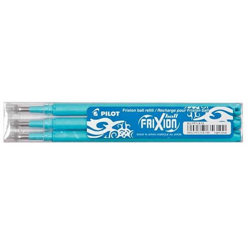 Pilot Pen Frixion 0.7Mm Refill - Light Blue/ Turquoise (Pack Of 3)