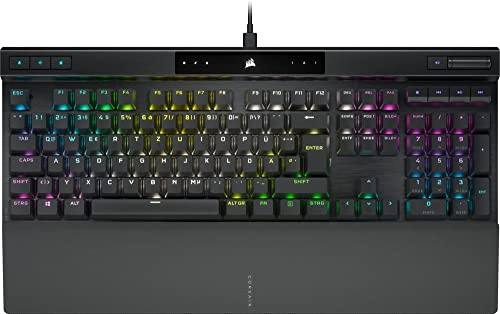 Corsair K70 Rgb Pro Mechanische Gaming-Tastatur, Rgb-Led-Hintergrundbeleuchtung, Cherry Mx Speed Silver-Tastenschalter, Schwarz