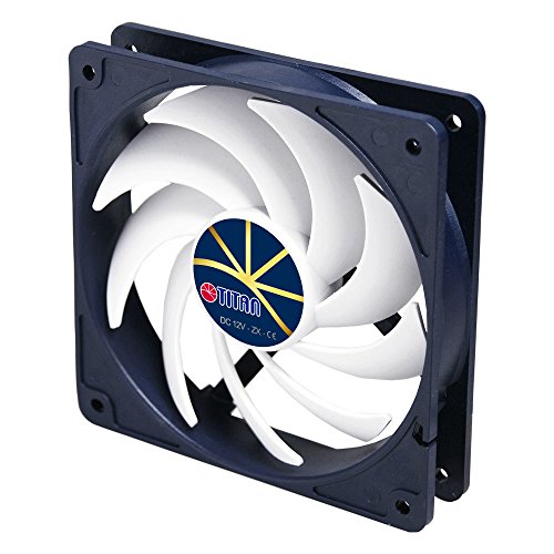Titan Tfd-14025H12Zp/Ke(Rb) Ventola, 140 X 140 X 25 Mm, Extreme Silent Fan Con Pwm, Nero