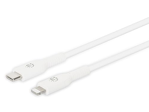 Manhattan 394512 Cavo Di Ricarica E Sincronizzazione Usb-C™ A Lightning® 1M, Bianco Bianco