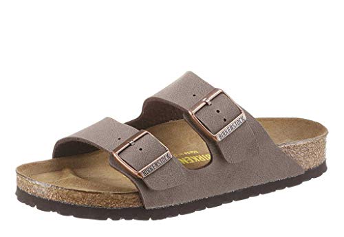 Birkenstock Arizona Birko-Flor Nubuck, Sandali Unisex-Adulto, Marrone (Mocca), 39 Eu