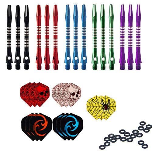 Tobeit 15 Pezzi Freccette Asta (Dart Shafts) In Alluminio- 5 Set 2Ba Alluminio Aste Per Freccette