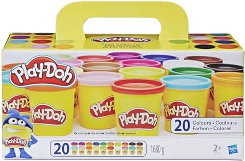 Hasbro Play-Doh Confezione Super Color, Set Di Plastilina Creativa Da 20 Vasetti Di Pasta Modellabile Di Diversi Colori, Idea Regalo Per Bambini E Bam