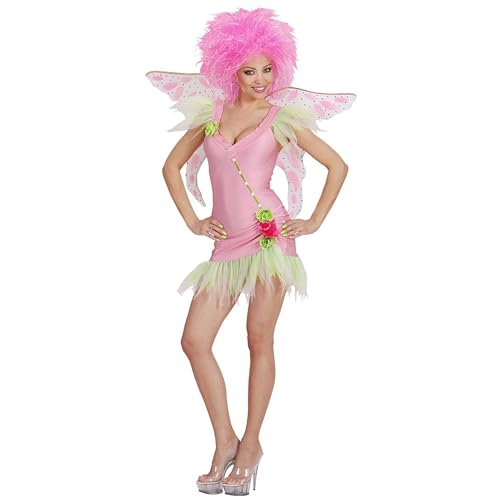W Widmann Milano Party Fashion, Costume Da Fata Rosa, Abito Elegante, Ali Leggere, Comfort In Poliestere, Vestibilità M, Versatile Per Tutte Le Occasi