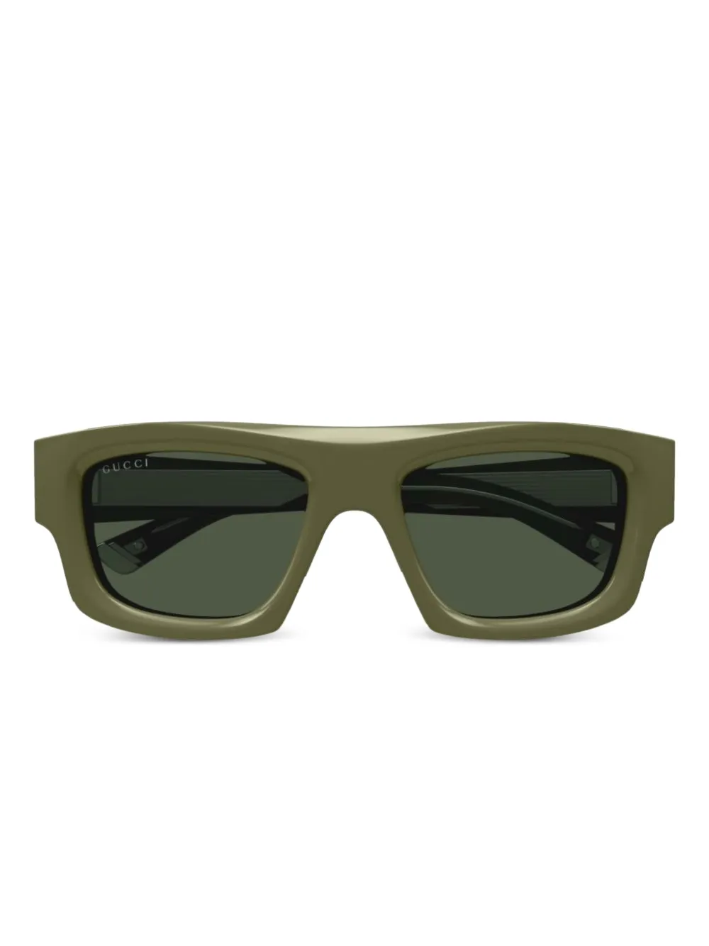 Gucci Eyewear logo print arm - Verde
