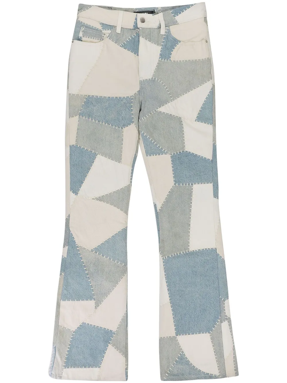 AMIRI Jeans con design patchwork - Blu