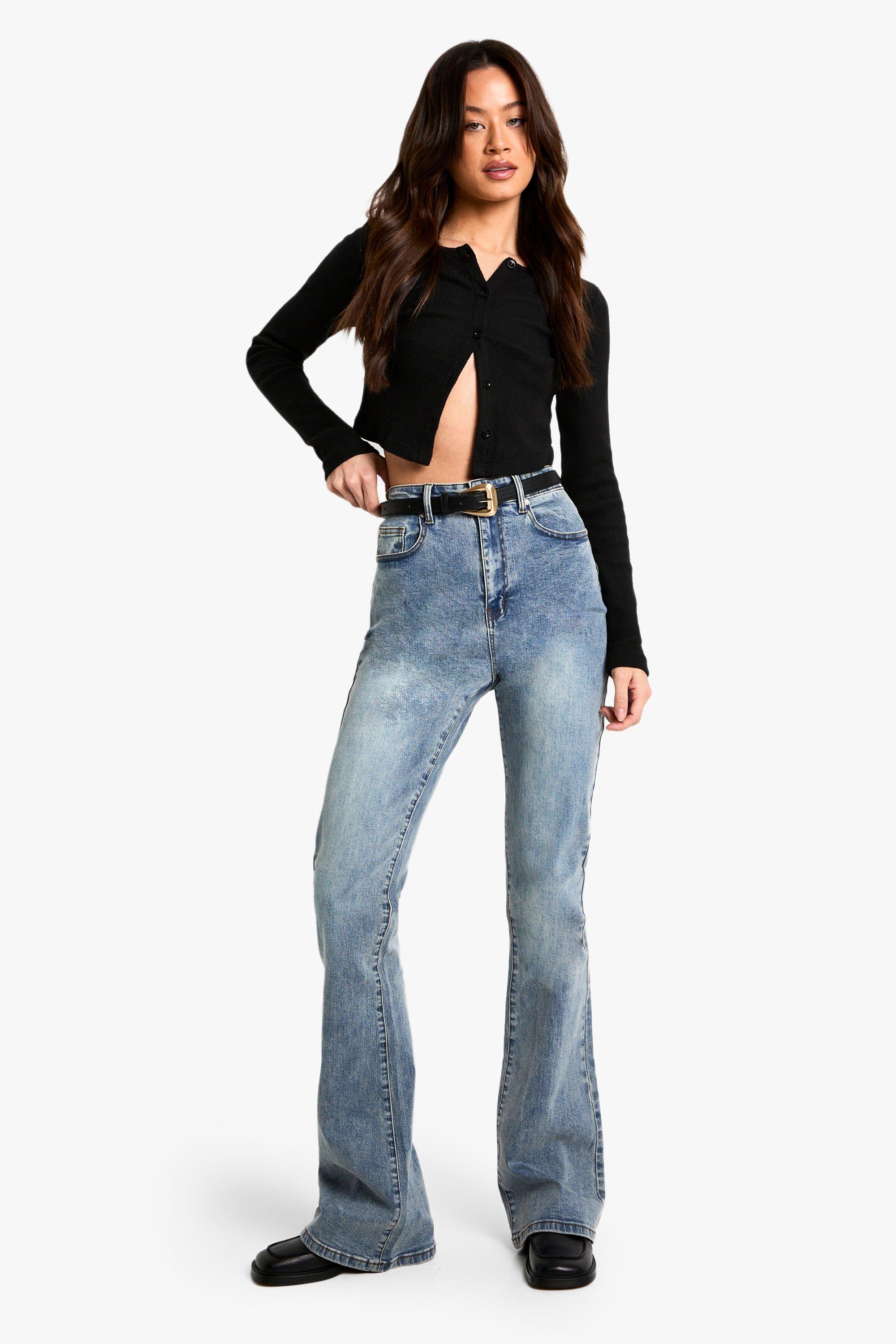 Jeans a zampa Tall, Azzurro