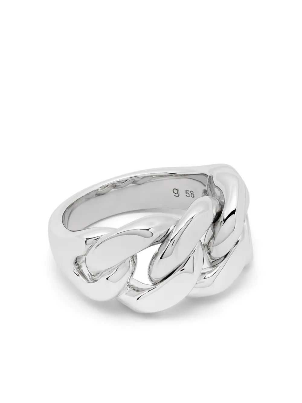 Tom Wood Dean curb-chain ring - Argento