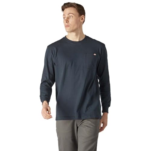 Dickies Uomo, Maglietta Con Taschino Heavyweight Ls, Vestibilità Rilassata, Nero Scuro, Xl