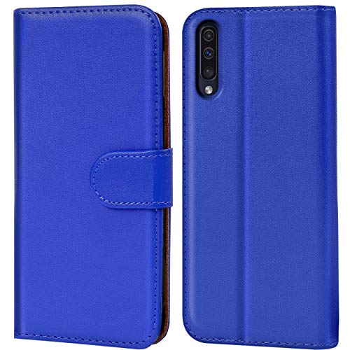 Verco Custodia Per Galaxy A30S, Case Per Samsung Galaxy A30S Cover Pu Pelle Portafoglio Protettiva, Blu