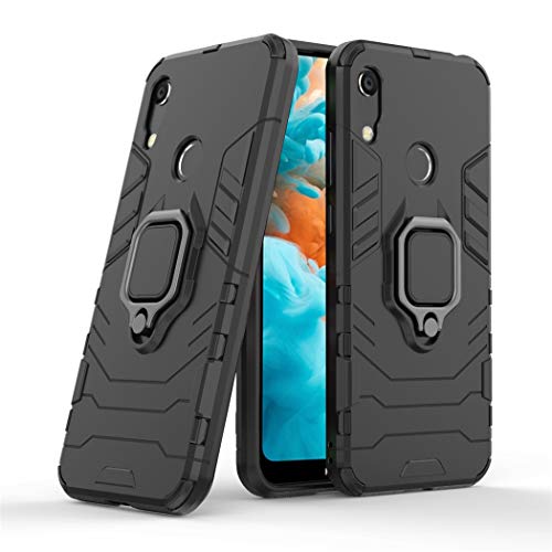Compatibile Con Huawei Y6 (2019) Cover, Custodia Armor Anello Cavalletto (Funziona Con Il Supporto Magnetico Per Auto) Case Paraurti Per Huawei Y6 201