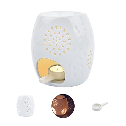 Locisne Ceramic Hollowing Floral Aroma Lamp Oil Diffusore Forno Romaterapia Ceramica Bruciatore Di Incenso Olio Candela Fornello Tea Light Holder Port
