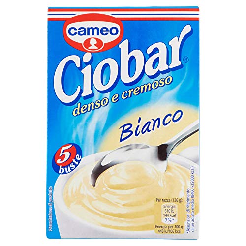 Ciobar - Preparato Per Bevanda, Denso E Cremoso, Al Gusto Cioccolato Bianco - 105 G 5 Buste