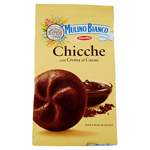 Mulino Bianco Biscotti Frollini Chicche Con Crema Al Cacao, Colazione Ricca Di Gusto, 200 Gr