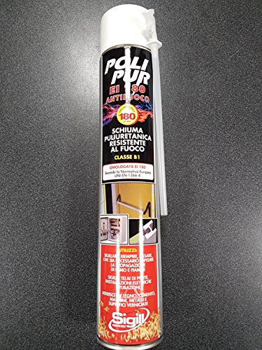 Schiuma Poliuretanica Ignifuga -Ei 180- Antifuoco Alte Temperature 750Ml - Pigal