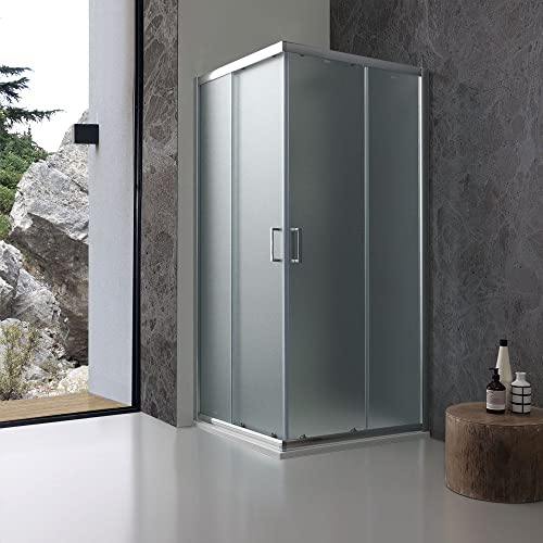Box Doccia 80X80 Quadrato Modello Giada Cristallo Opaco