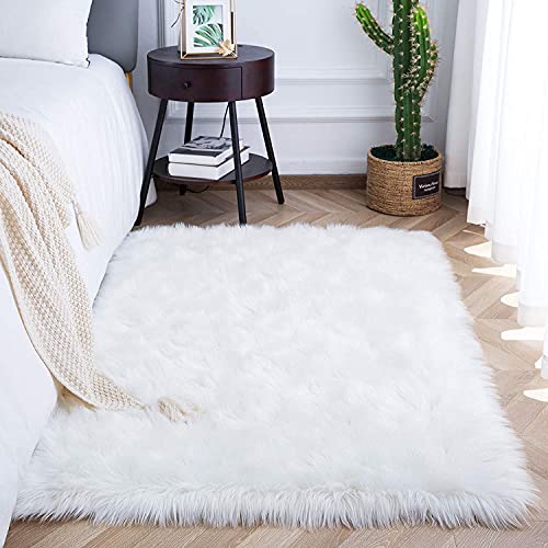 Sxyhkj Faux Tappetto Di Pelle Di Pecora Tappeto,Pelliccia Sintetica Tappeto Vello Di Pecora - Imitazione Lana, Adatto Per Tappeto Per Soggiorno (80X18