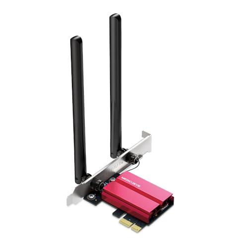 [Nuovo] Mercusys Ma86Xe- Scheda Di Rete Pcle Axe5400, Wi-Fi 6E Con Bluetooth 5.2, Tripla Banda, 6Ghz/5Ghz/2.4Ghz,Compatibile Con Windows 11 E 10,Mu-Mi