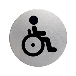 Pittogramma Picto Durable - wc disabili - Ø 83 mm