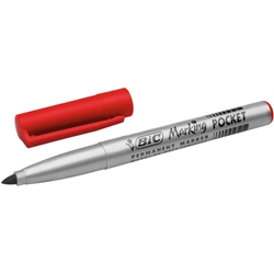 Permanent Marker 1445 Bic - rosso - punta tonda 1 1 mm - conf. 12
