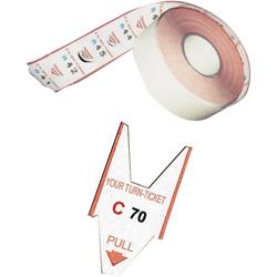 Rotolo per eliminacode PRINTEX 2000 f.to lettera + 2 cifre rosso