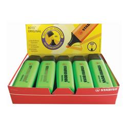 Evidenziatori Stabilo Boss Original - scalpello - verde - conf. 10