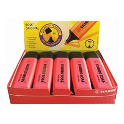 Evidenziatori Stabilo Boss Original - scalpello- rosso - conf. 10