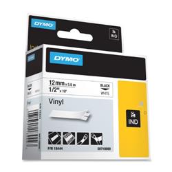 Nastro Dymo Rhino - 12mm x 5 5m - vinile - bianco