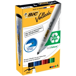 Marcatori per lavagne VELLEDA® 1701 Bic - assortiti - 1.5mm - 4pz