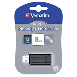 Chiavetta USB Pinstripe Verbatim - 8 GB - nero