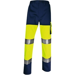 Pantalone altavisibilità Delta Plus - giallo fluo/blu - XL - PHPANJMXG