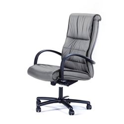 Poltrona direzionale synchro Gemini Unisit - similpelle - grigio