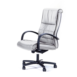 Poltrona direzionale synchro Gemini Unisit - similpelle - bianco