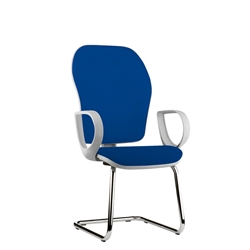 Sedia conferenza Hubble Grafix Unisit - ignifugo - blu