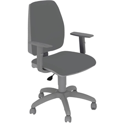 Sedia operativa eco-smart Saturn Unisit - ignifugo - grigio