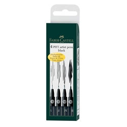 Penne a china Pitt Artist Pen Faber-Castell-nero-tratti ass-conf. 4