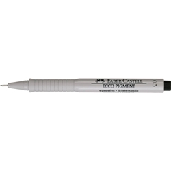 Penna punta in fibra Faber-Castell Ecco Pigment-0 3 mm-nero - conf. 10