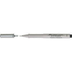 Penna punta in fibra Faber-Castell Ecco Pigment-0 6 mm-nero - conf. 10