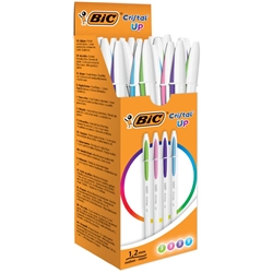 Penne Cristal UP Bicolor Bic - Bianco - 950446 - conf.20
