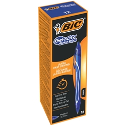 Penna Gelocity Quick Dry Bic – 0 7 mm - blu - 950442 - conf. 12