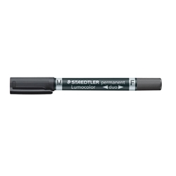 Marcatore Lumocolor® permanent duo Staedtler - 0 6-1 5 mm - nero