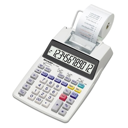 Calcolatrice scrivente EL-1750V a 12 cifre Sharp - grigio - SH-EL1750V