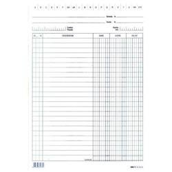 Schede Dare/Avere/Saldo-EdiPro-100 fogli-blu-17x12 cm