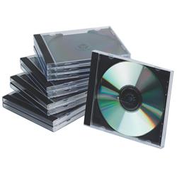 Porta CD/DVD Q-Connect Jewel case nero/trasparente conf. 10