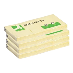 Foglietti riposizionabili Q-Connect 63 g/m² giallo 38x51 mm conf.12
