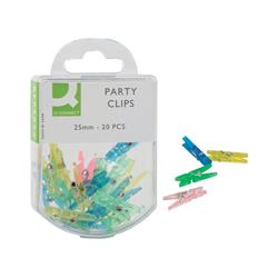 Mini-mollette Q-Connect colori assortiti Scatola da 20 - KF02034
