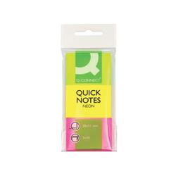 Segnapagina Q-Connect neon 38x51mm assortiti blister conf. 30