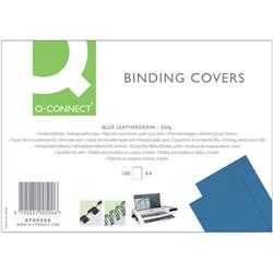 Copertina per rilegatura Q-Connect A4 250 g/m² blu goffrato conf. 100